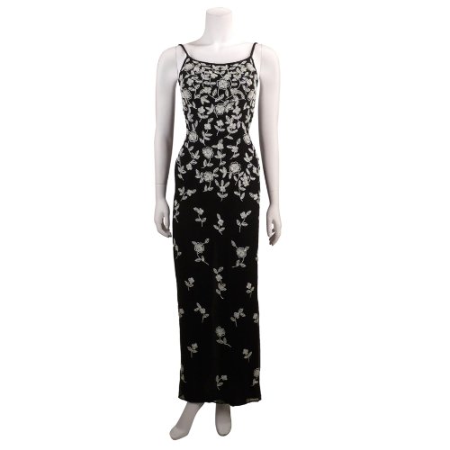 Formal Evening Gown. Beaded Dress for Prom - Party - Homecoming by Sean Collection (8305) Black White