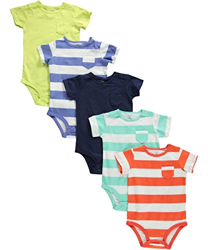 Carter's Baby Boys' 5 Pack Bodysuits (Baby) - Stripes/Solids