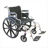 Extra Wide Heavy Duty Deluxe Bariatric Wheelchair Seat Width: 20, Front Rigging: Swingaway Footrest