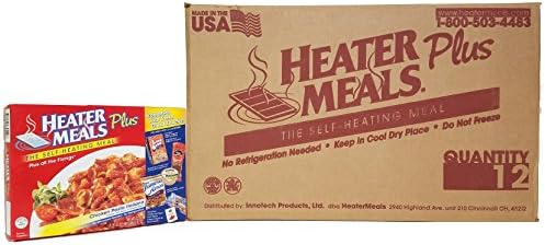 Heater Meals Plus Chicken Pasta Italiana (Pack of 12) Complete Self Heating Meal Ready to Eat (MRE)