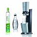 SodaStream 1016512491 Crystal Wassersprudler schwarz inkl.: 1 x Alu-Zylinder 60 L und 1 x 0,6 L Glaskaraffe