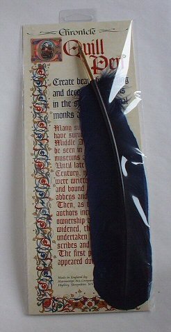 Childrens Toyshop  Toys : Authentic quill dip pen - steel nib - Chronicle - Blue