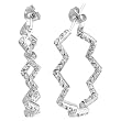 CZ Sterling Silver Small Hoop Earrings
