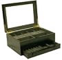 Valet Watches Jewelry Pens Eyeglasses Black Leather Case