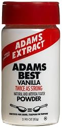 Adams Extracts Adam's Best, Twice as Strong Vanilla Powder, 2.9-Ounce Glass Bottles (Pack of 4)
