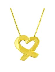 14 Karat Yellow Gold Everlasting Love Heart Necklace (17 Inch)