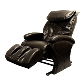 Body Relaxer HX-3000 Luxury Shiatsu Massage Lounger with Memory Foam, Black Leather