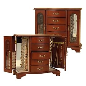 Mele Sofia Walnut Jewelry Box by Mele