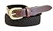 Thomas Bates Palm Beach Braided Elastic Leather Tab Belt (34, Black)