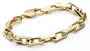 14k Yellow Gold Handmade Link Bracelet, 7"