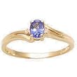 14K Yellow Gold Tanzanite and Diamond Ring