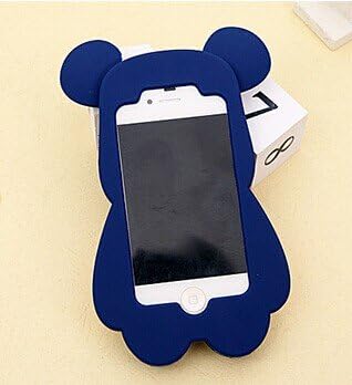 PHL High Quality 3d Cartoon Silicon Soft Case Cover for Iphone6 4.7 Inch Cute Bear (Bule)