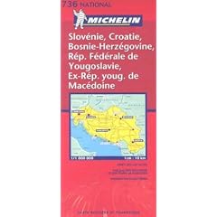 Michelin Slovenia, Croatia, Bosnia-Herzegovina, Yugoslavia, Former Yug. of Macedonia Map No. 736 (Michelin Maps)