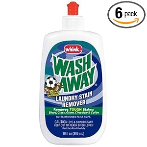 Whink Wash Away Laundry Stain Remover, 10-Ounce Bottle (Pack of 6)