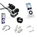 Sporting Goods : DreamBargains Premium Nano 4th Generation 8GB 16GB Accessory Bundle Kit - Protective Silicone Sleeve - White + Adjustable Sport Armband - Black + Screen & Click Wheel Protector Film + Travel Charger - White + Car Charger - White + Durable Metallic Sound Isolating In-Ear Earbud Earphones - Black + Neckstrap - Black
