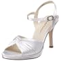 Colorful Creations Women's Hitch Anklestrap Sandal,White Dyeable Satin,4.5 B(M) US
