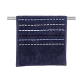 Manhattan Jacquard Bath Towel - Stormy Blue
