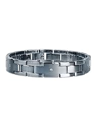 STEL Tungsten .09ct tw Diamond Bracelet. 8 1/2"