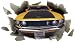 1969 Ford Mustang Boss 302 Through the Wall Peel & Stick Wall Mural