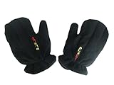 Microwave Hand Warmers Gloves - Pair of Hot Mitts Black Large for Men
