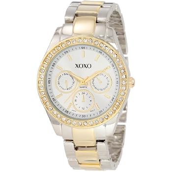 Set A Shopping Price Drop Alert For XOXO Women's XO5429  Rhinestone Accent Two-Tone Bracelet Watch