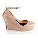 Forever Rosemary-86 Women's Peep Toe Wedge Heel Jelly Sandals