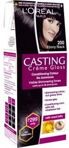 L'Oreal Paris Casting Creme Gloss Hair Color Small Pack 200 Ebony Black