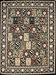 Generations Traditional Panel Squares Persian Area Rug, 2' x 3', Black