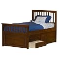 Mate's Bed with 4-Drawer Chest