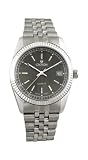 Croton Men's Silver-Tone Black Dial Watch #CR307186SSDW