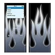 Metal Flames Design Decal Skin Sticker for Apple iPod nano 2G (2nd Generation) 2GB/ 4GB/ 8GB Player