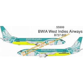 BWIA West Indies Airways B737-800 1-400 Dragon Wings