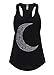 Cool Moon Print Moonchild Look Black Tank Top Muscle Tee