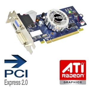 HIS Radeon HD 4350 HDMI Dual Link DVI HDCP 512 MB 64bit DDR2 PCIe 16x 2.0 Low Profile Video Card Retail H435F512H RoHS