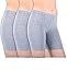 Sexy Basics Women's Cotton Stretch Active Slip Shorts | 3 Pack & 6 Pack Boy Short Boxer Briefs