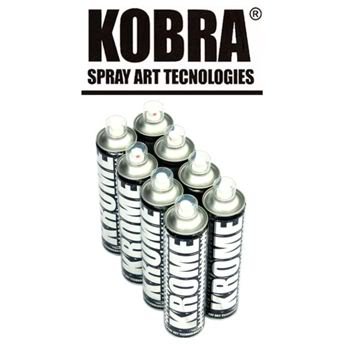 KOBRA Aerosol Spray Paint Pack 2: 8 Krome cans, all 600ml.