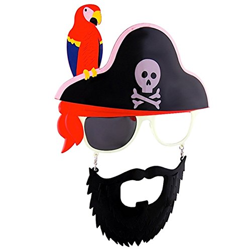 Pirate Costume Bearded Pirate with Parrot Sun-staches