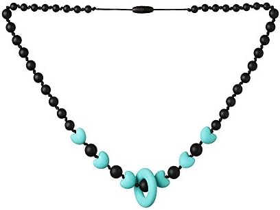ComfyBaby Beads Follow Your Heart Silicone Teething Necklace BPA Free - Hearts of Turquiose