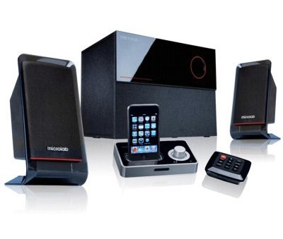 Microlab iM200 2.1 Speaker System with iPod Docking Station Remote Control (Black)