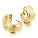 Men's Stainless Steel Stud Hoop huggie Earrings Gold Charm Elegant Matte