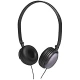 Coby CV135BLK DJ Style High-Performance Stereo Headphones, Black