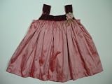 Holiday Dress ~ Rose Silk and Velvet