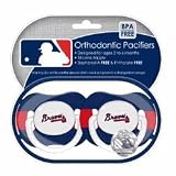 Atlanta Braves Pacifiers 2 Pack Safe BPA Free