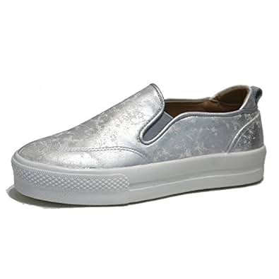shiny platform sneakers