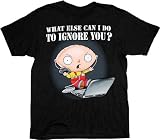 Family Guy Stewie Ignore You Black T-shirt Tee