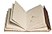 INDIARY Genuine Leather Blank Journal And Handcrafted Paper - Two Natural Stones 9x5 - Green Stones