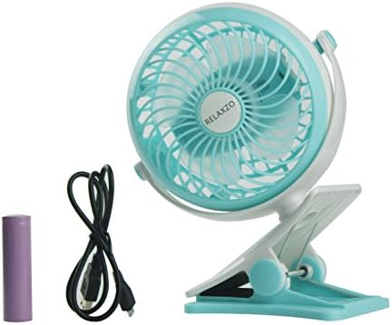 Portable Small Fan with Rechargeable Battery Compact Size Stroller Fan with Clip On Feature Good Fan for Camping Battery Powered Fan USB Rechargeable Desk Fan for Garage Fan for Workshop New