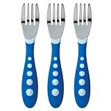 Gerber Graduates BPA Free 3 Pack Graduates Kiddy Cutlery Forks, Colors May Vary