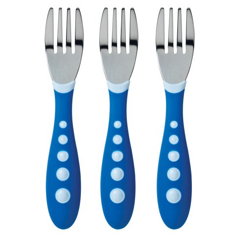 Gerber Graduates BPA Free 3 Pack Graduates Kiddy Cutlery Forks, Colors May Vary