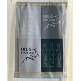 Oil and Vinegar Jacquard Dishtowel - Gray